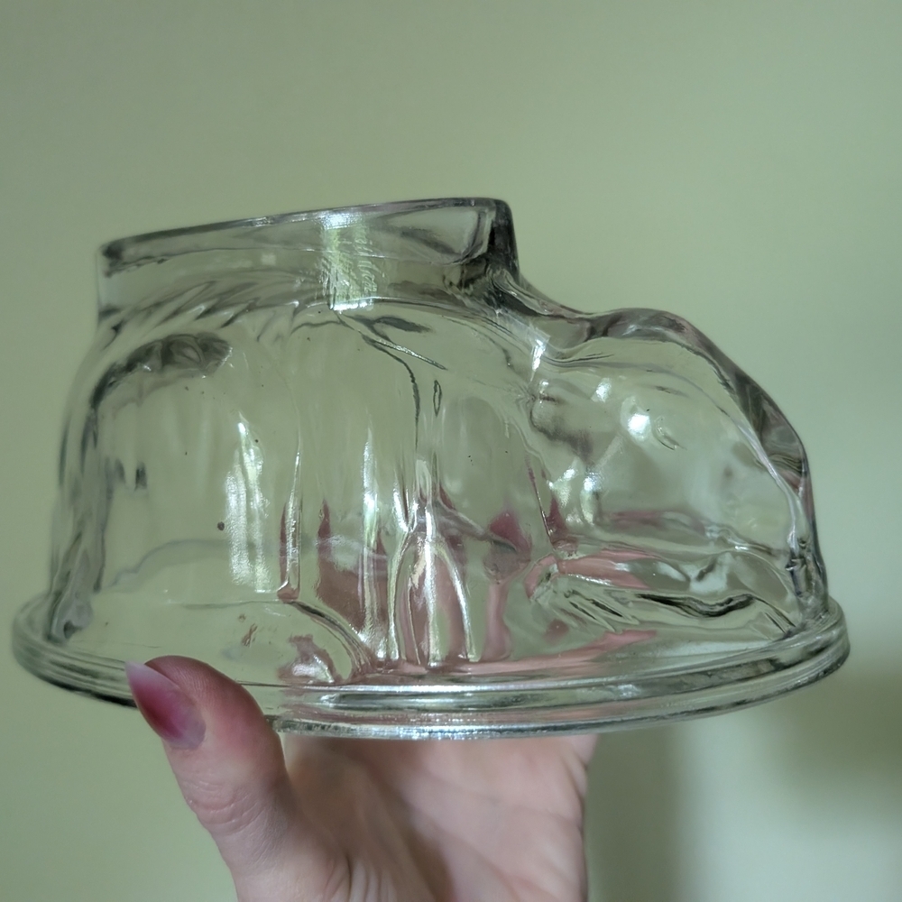 Vintage Clear Glass Rabbit Shaped Mold